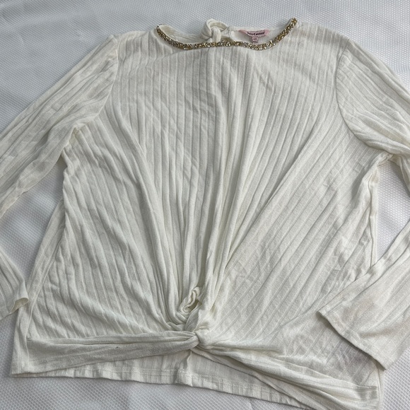 Juicy Couture long sleeves knit shirt gem trim - Picture 1 of 5